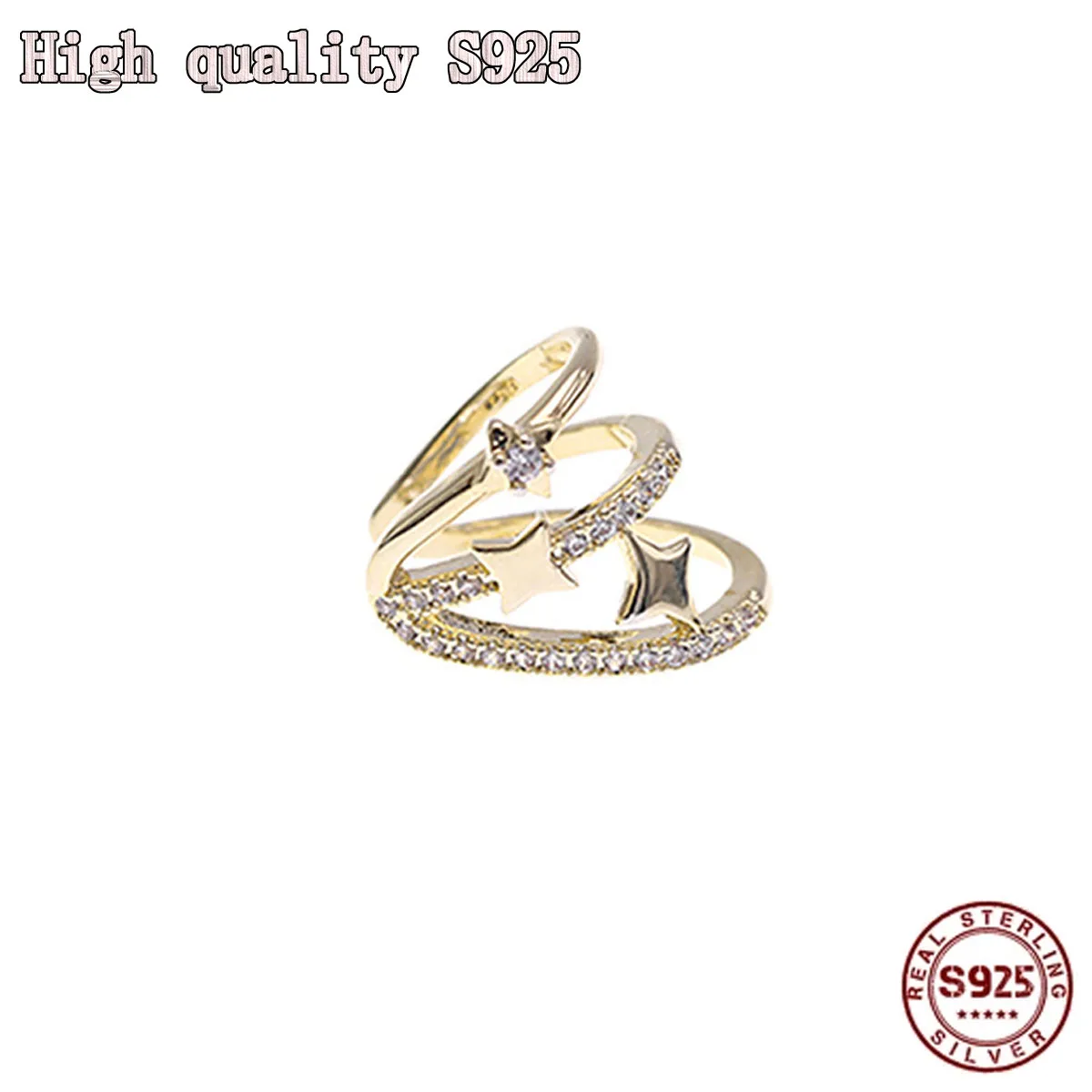 

2021 New Ear Clip No Ear Hole Earrings Simple Personality Crystal Hollow Geometry Star Earbone Clip Women's Earrings