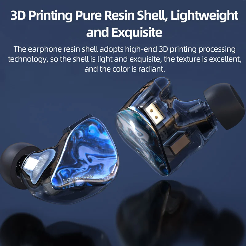 LZ A4 PRO In Ear HiFi Earphone 1 CNT Diaphragm DD + 3 Knowles BA Resin Headset Replaceable Filter And Cavity Tuning Hole IEM | Электроника