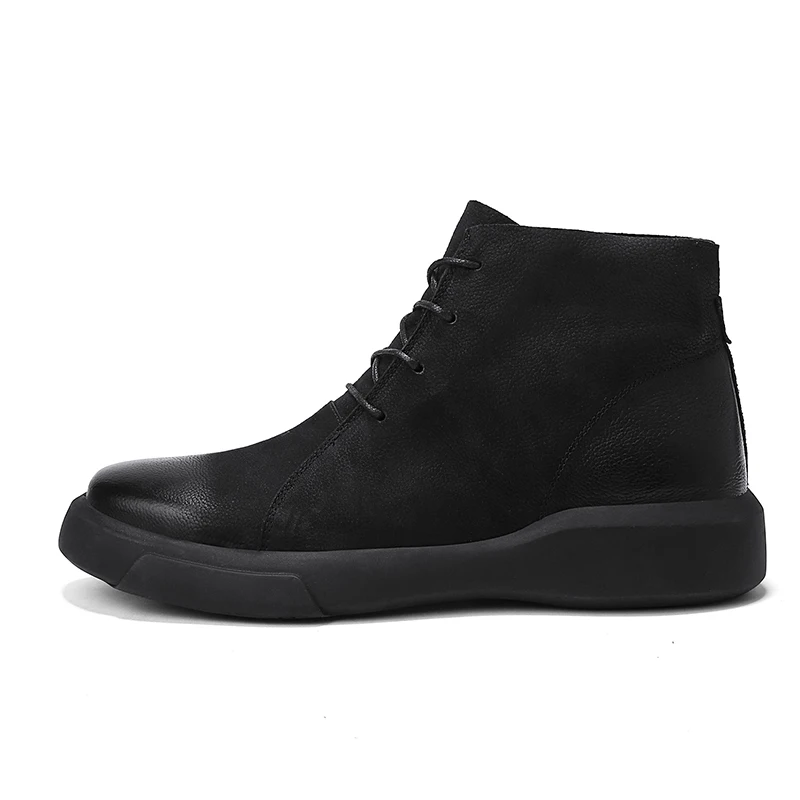 

Shoes Men Original Leather Boots For Brands Casual Flat Men's Boot Platform Shoe Motorcycle Men'S Ankle Winter Man Snow