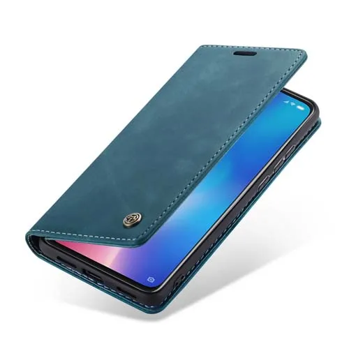 Blue Для Xiaomi Mi 9 чехол Чехол Me Магнитный Флип кожаный бумажник телефон Стенд чехол для Xiaomi Mi 9 чехол Funda отделения для карт - Цвет: Blue