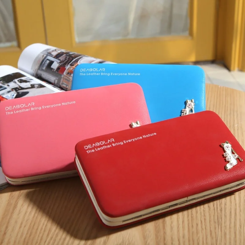 Женский функциональный кошелек для мобильного телефона милый кожаный