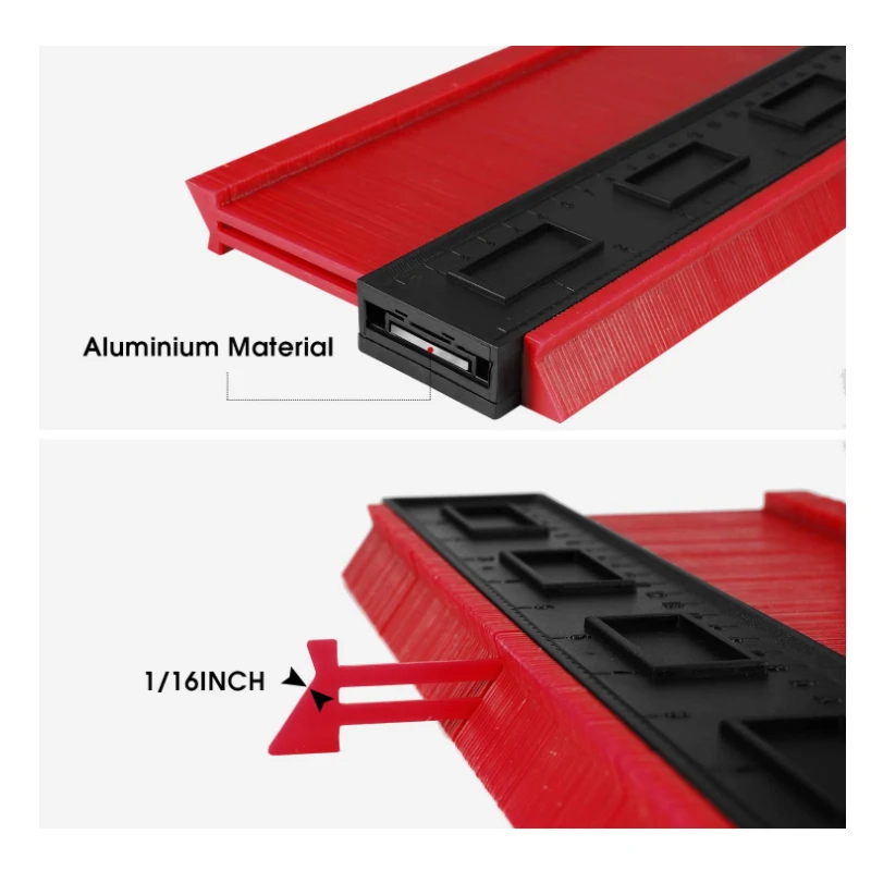 Plastic Profile Copy Gauge Contour Gauge Duplicator Standard 5"/10'' Width Wood Marking Tool Tiling Laminate Tiles General Tools