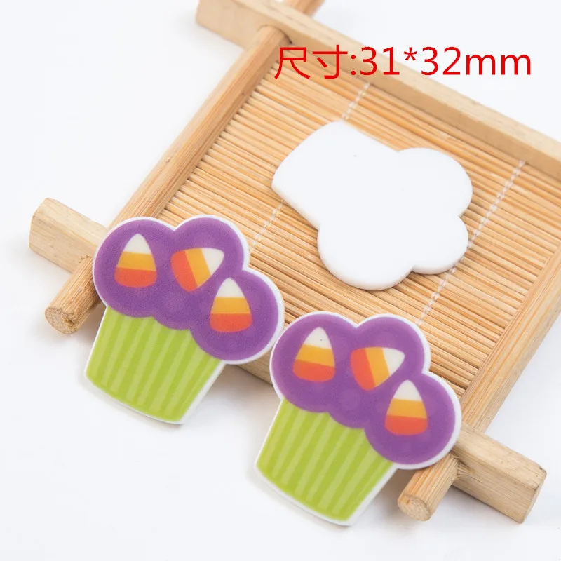 Плоский планарный каучук, 10 шт./лот, мультяшная смола для рукоделия, изготовления ювелирных изделий, день рождения, для девочек, «сделай сам», банты для волос, аксессуары