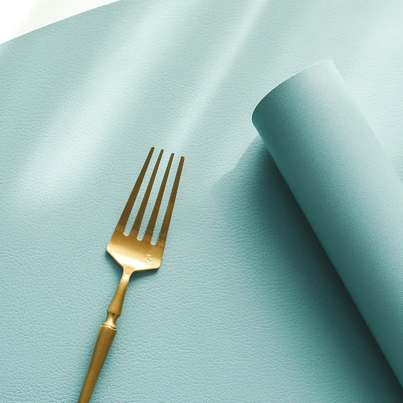 Placemat for Dining Table PU Leather Coaster Heat Insulation Tableware Pad Non-Slip Drink Coasters Cup Mat Decoration | Дом и сад