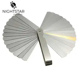 Набор метрических толщиномер толщины 32 лезвия, щуп для клапана, измеритель с латунным диапазоном измерения 0,04-0,88 мм - изображение