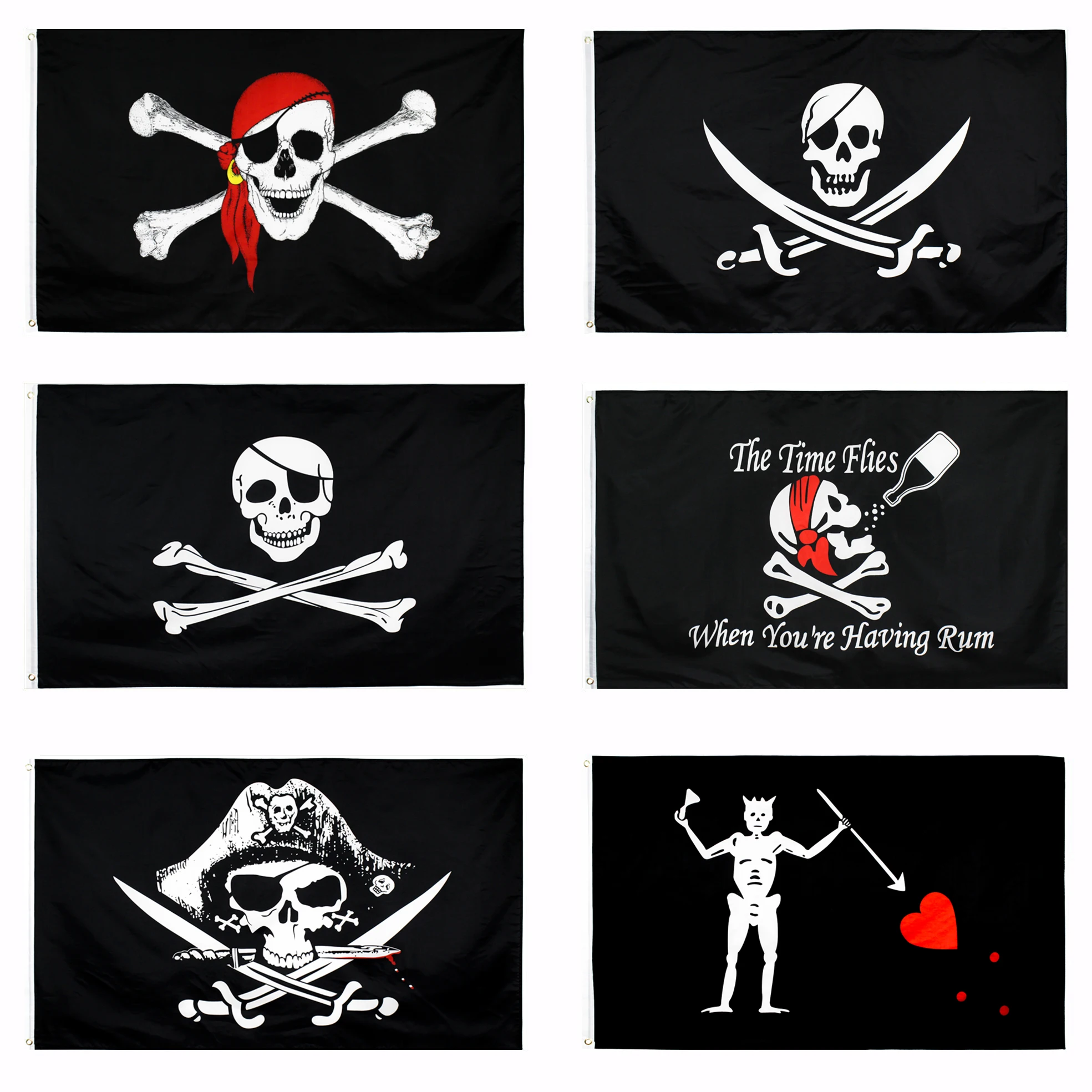 

Pirate Flag 90×150cm/3×5ft Quality Polyester Piratas Party Flags and Banners Accessories Pirates Home Outdoor Decoration