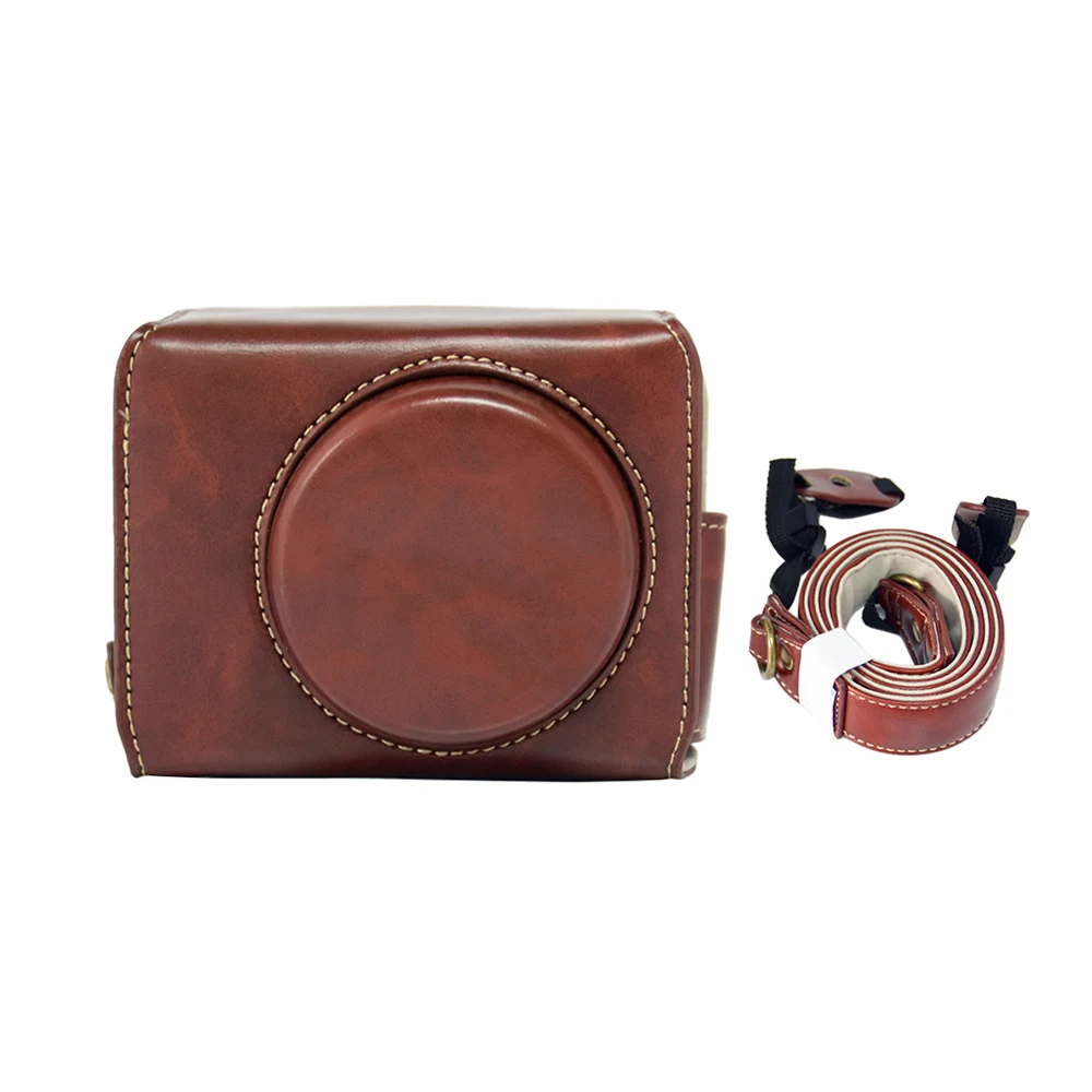 Винтажный защитный чехол из искусственной кожи для камеры со съемным плечевым