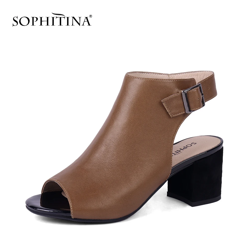 SOPHITINA/модные женские босоножки с круглым носком Высококачественная удобная