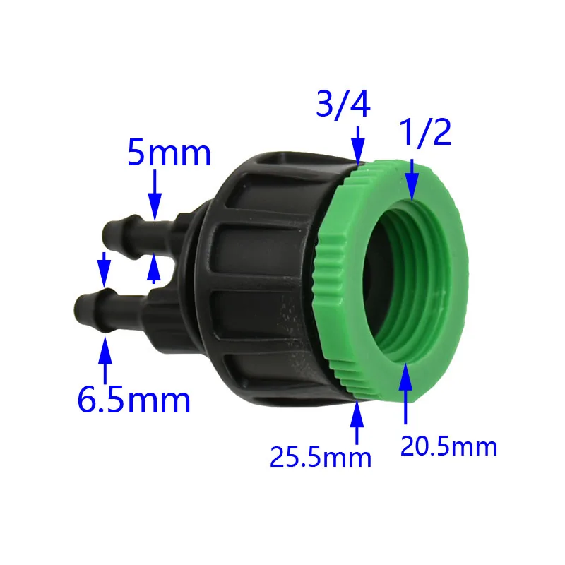 Садовый шланг 1/4 &quotдо 1/2&quot 3/4 &quotЖенский 1/2 Way кран Y разъем для полива и орошения 4/7