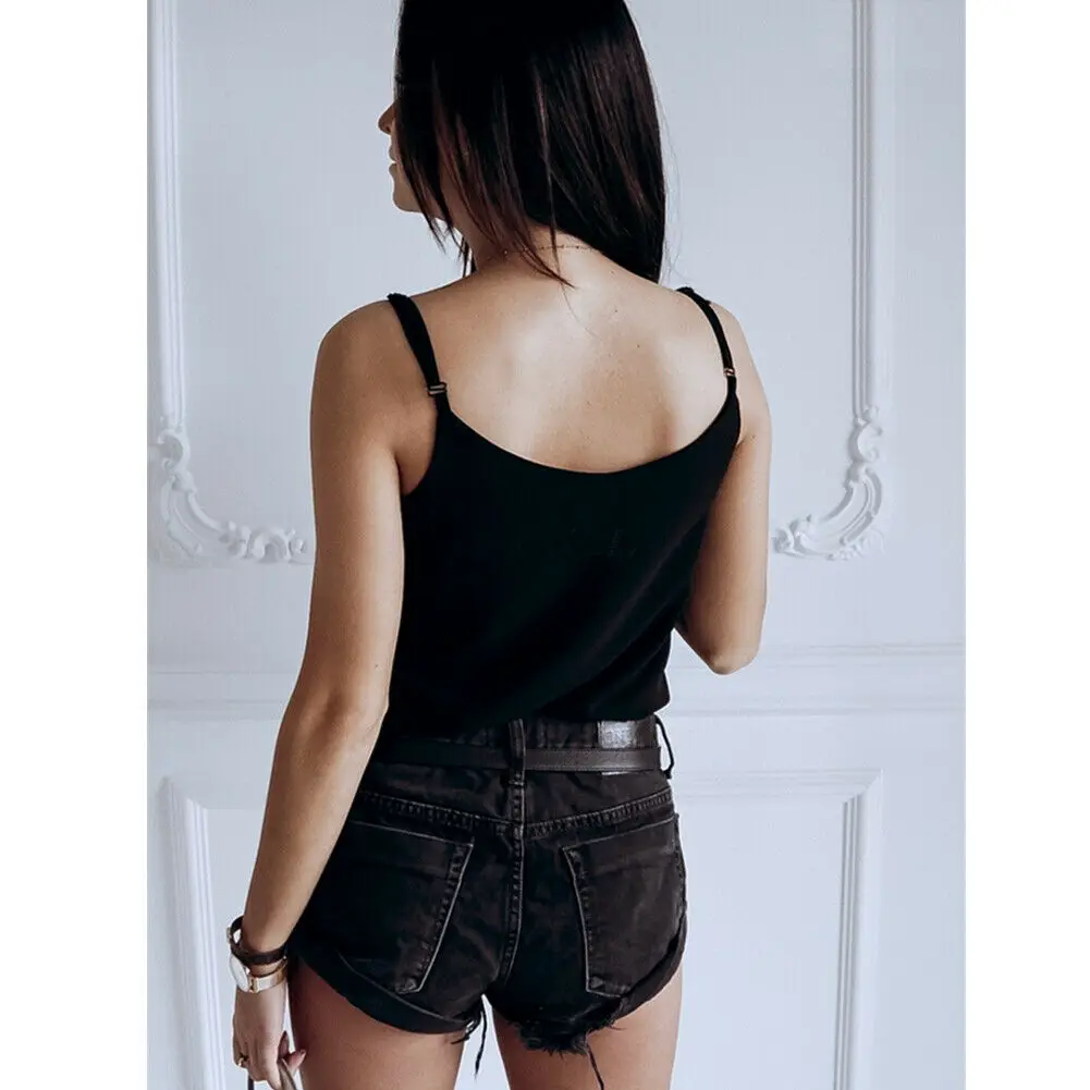 

2021 Women Fashion Summer Tshirts Spaghetti Strap Buttons Casual Tank Tops Vest Female Sleeveless Shirt Ladies Halter Top Blusas