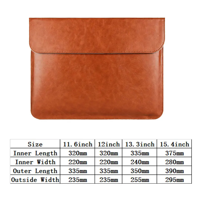 For MacBook Pro 16 Inch 13 Air Laptop Sleeve Cover Slim Soft PU Leather Protective Case Anti-Scratch Waterproof Bag 2019 | Компьютеры и