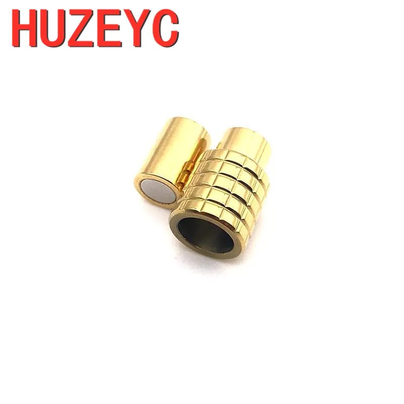 

10pcs/Lot Wholesale 6mm Hole Stainless Steel Magnet Buckle Clasp Leather Bracelet Connectors For DIY Jewelry Making Accessories