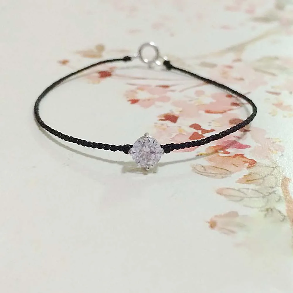 Женский браслет из серебра пробы с фианитами|Браслеты шармами| |