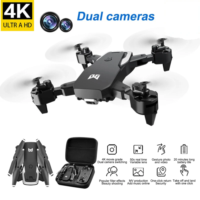 KK6 Радиоуправляемый Дрон 4K двойная камера s HD двойной WIFI FPV воздушная видео RC