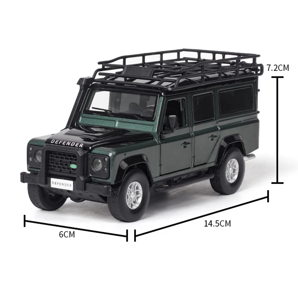 1:32 Высокая моделирования 2010 земли Rover Defender Travel Edition вездеход шестидверные звук