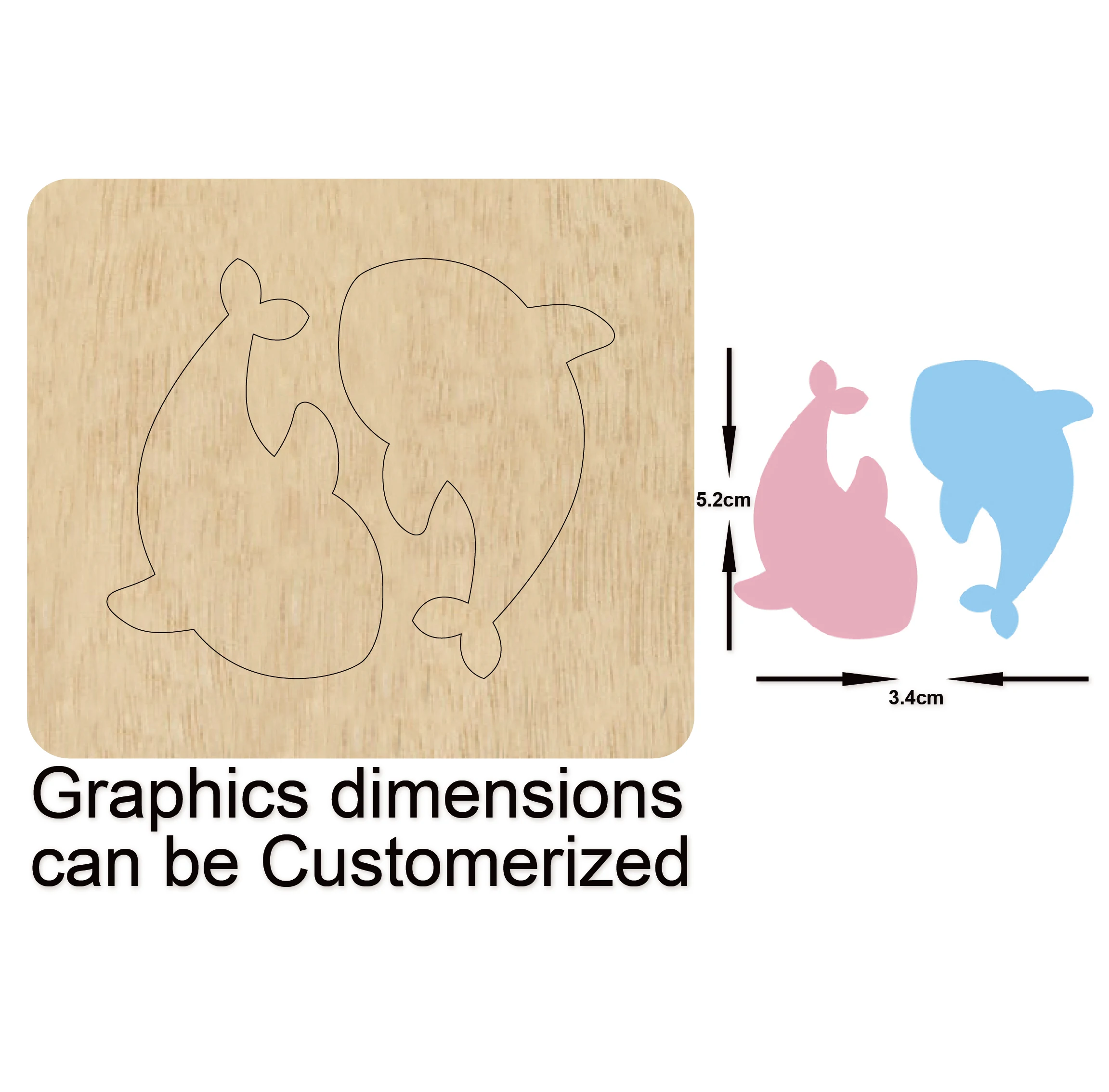 

Little dolphin cutting die new wooden mould cutting dies for scrapbooking Thickness-16mm