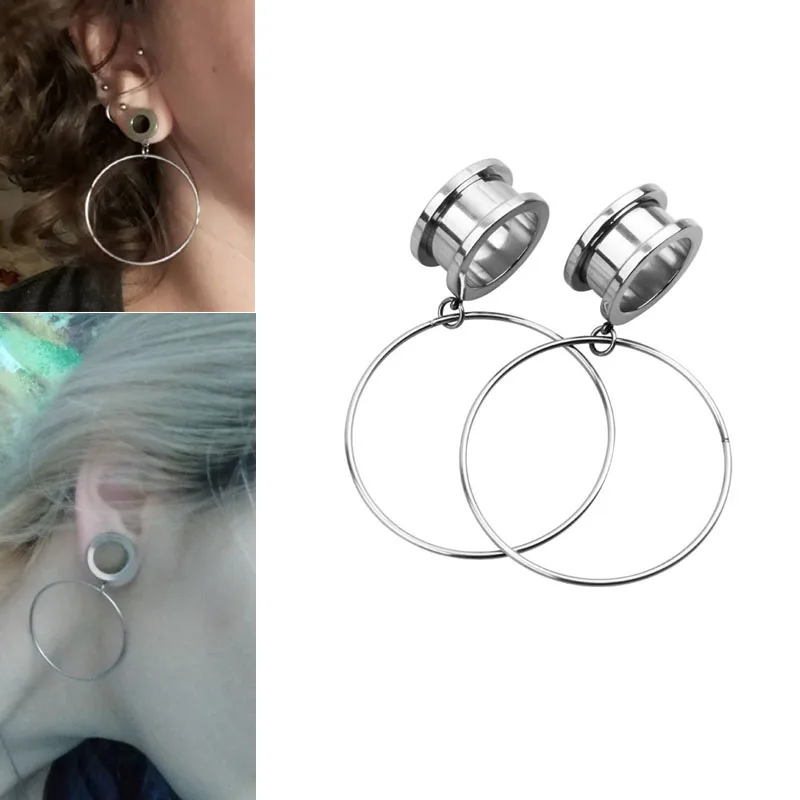 1 пара Болтов Из Нержавеющей Стали затычки для ушей туннели расширитель 10