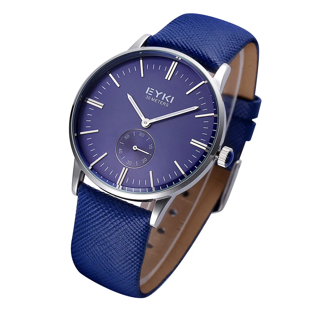 

Men Brand EYKI Watches 30m waterproof leather women & Men's Watch Business Casual Fashion Quartz Watches montre homme
