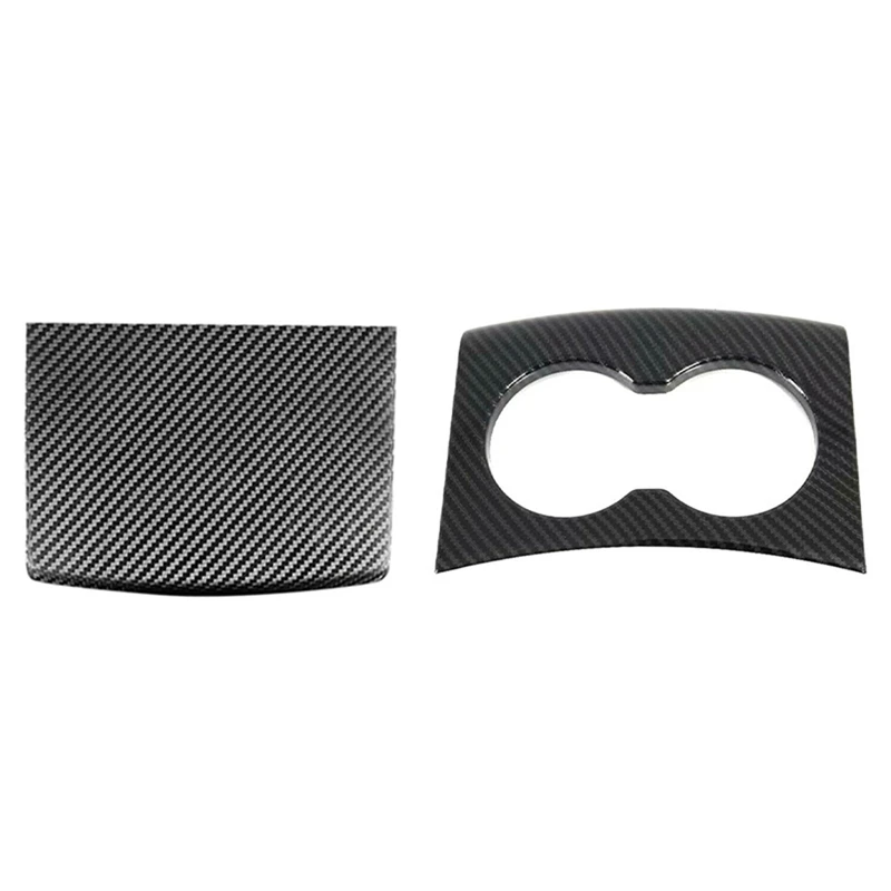 

Rear Armrest Box Plate Armrest Panel Trim & Rear Water Cup Holder Frame Cover Trim for Tesla Model S/X 2014-2020