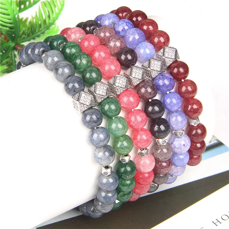 

Мужской браслет с бусинами из натурального камня дракона, 8 мм