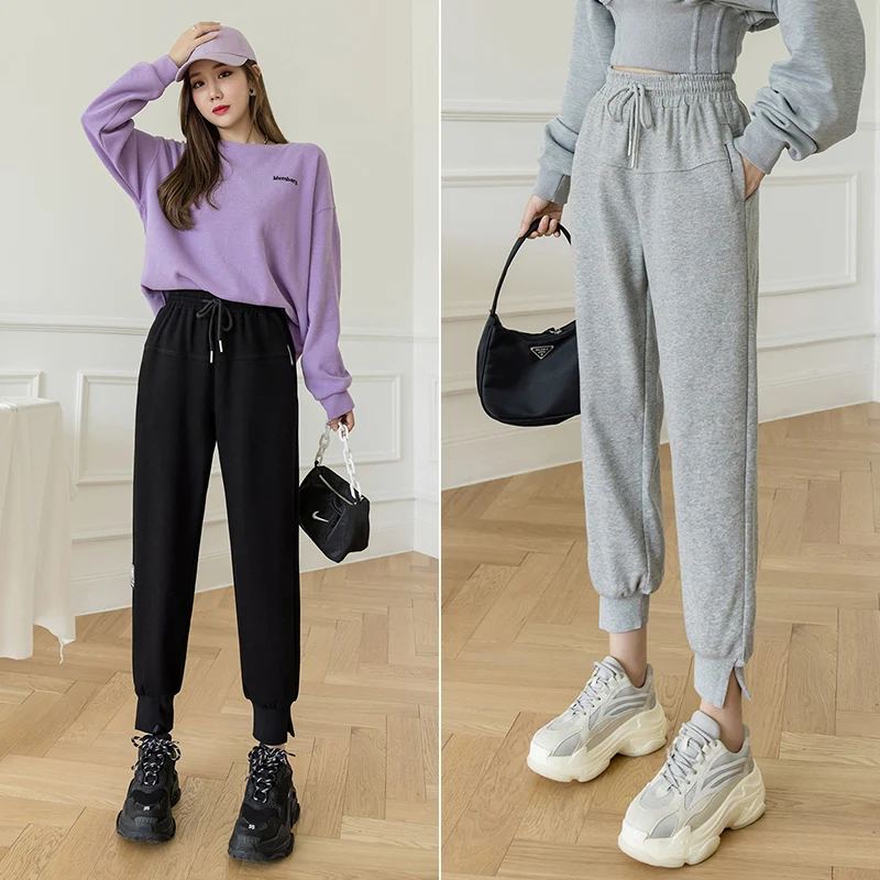 

Sweatpants Women's Long Stretch Stretch Running Pants Bundles Loose Harem Pants Spring and Autumn New