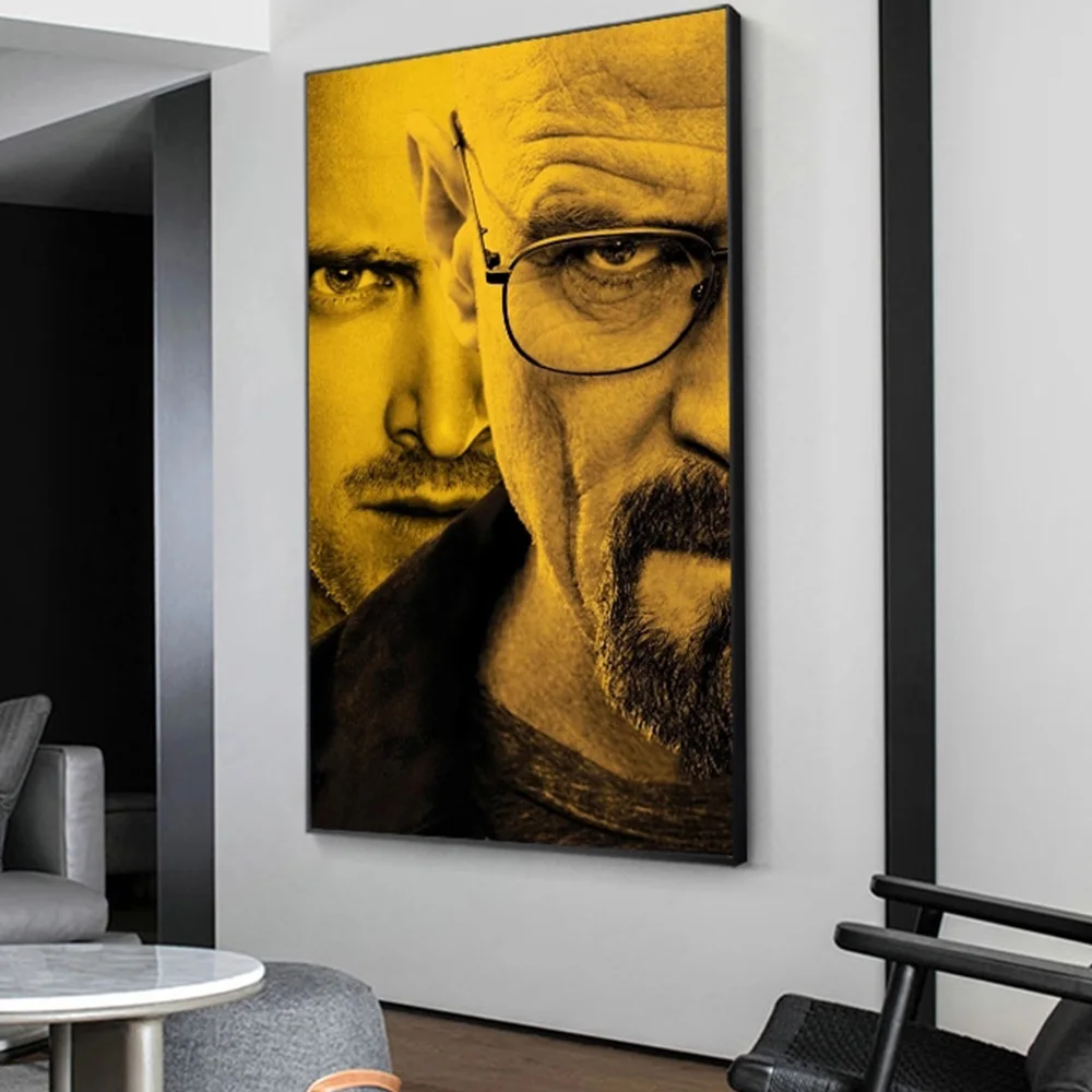 Классический фильм во все тяжкие портретный плакат холст живопись цветной