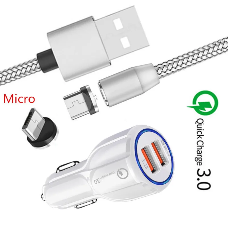 Магнитный кабель Micro USB для Samsung A10 Honor 8X 8A 7A Redmi 6 7 Oppo A7 F11 Realme 3i 3 Pro быстрая зарядка QC