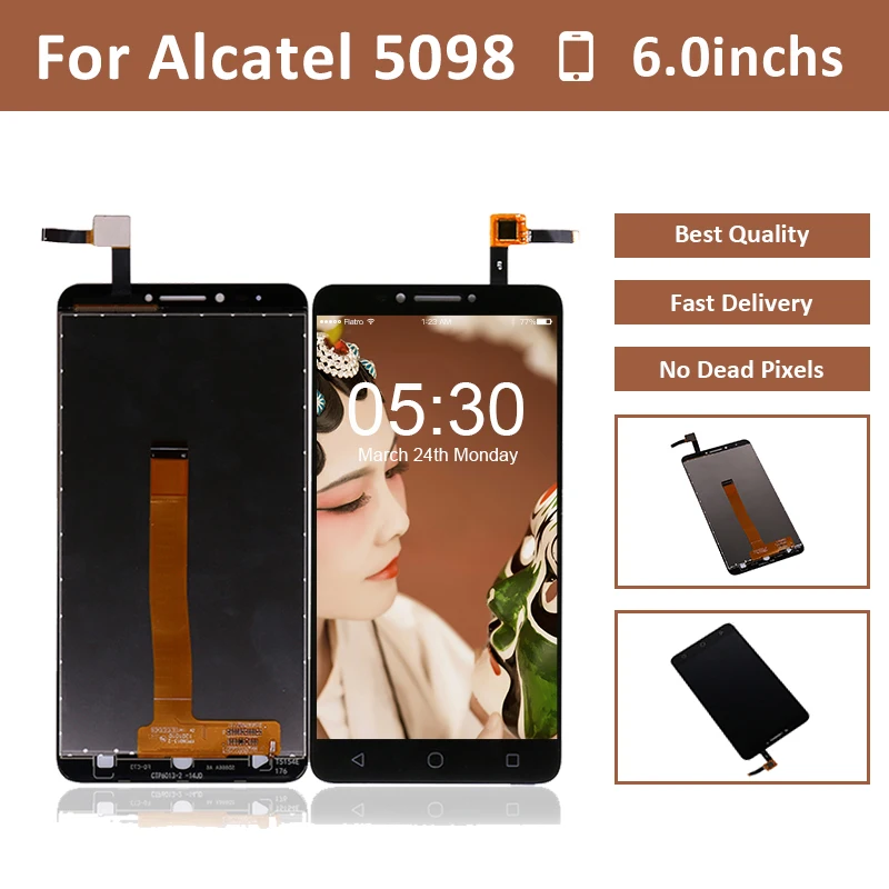 10/лот для Alcatel Pixi 4 6 0 4G OT9001 9001 5098 5098O OT5098 ЖК дисплей сенсорный экран в сборе