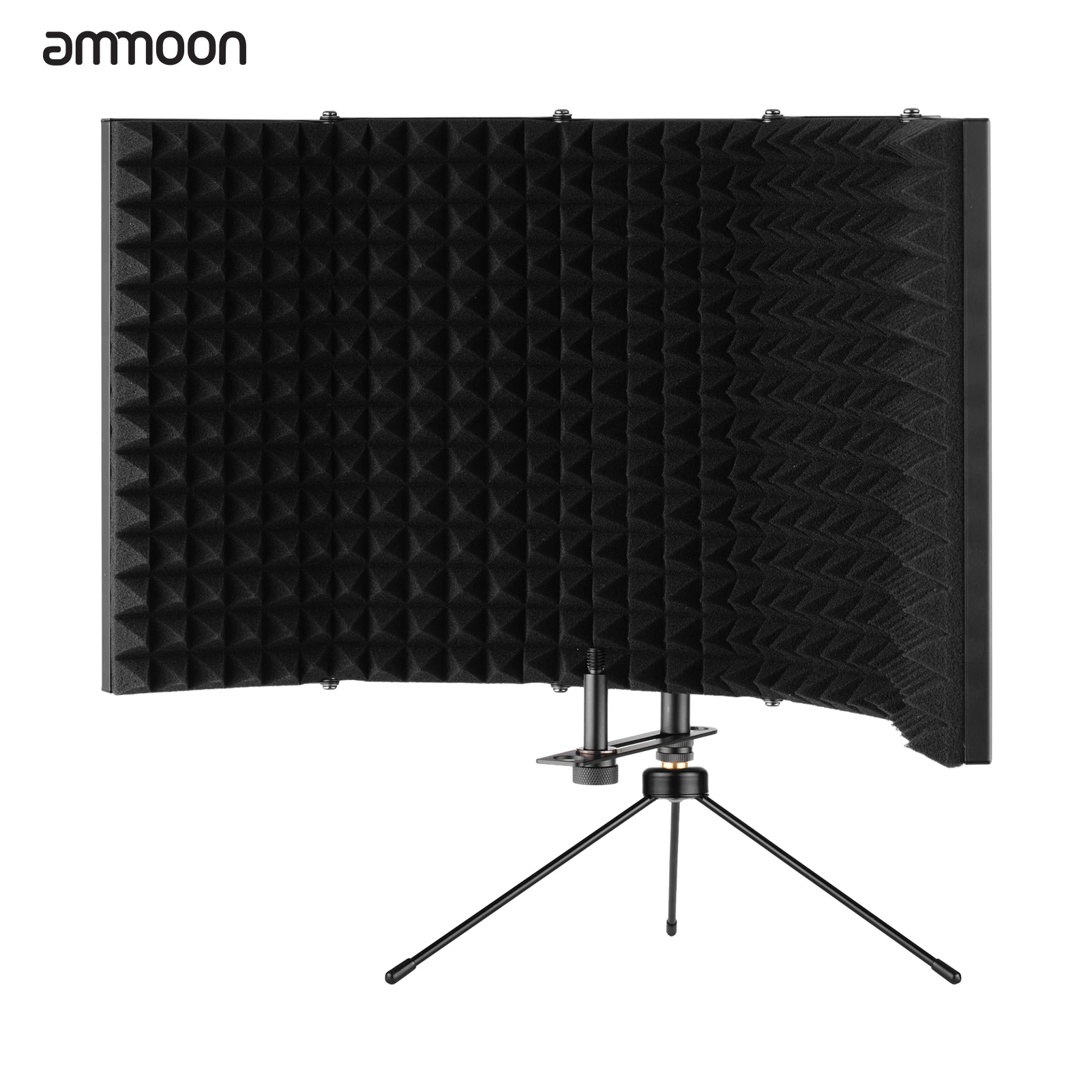 

ammoon K501 Studio Recording Microphone Screen EVA foam sound Isolation Shield Tabletop Isolation Shield with Mic Tripod Stand