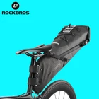 Водонепроницаемая велосипедная седельная сумка ROCKBROS, светоотражающая вместительная Складная задняя Сумка для горных велосипедов, рюкзак на багажник