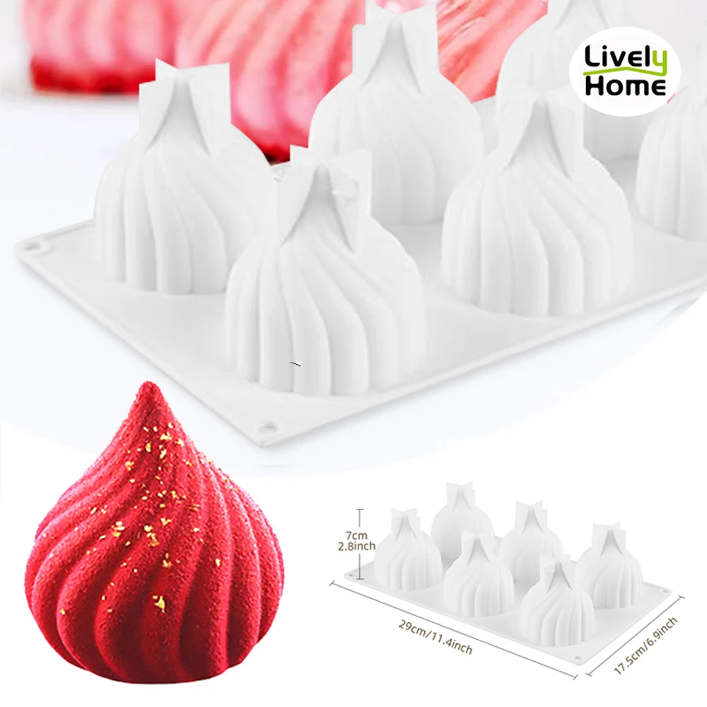 

Silicone Cake Mold Onion Non-stick Chocolate Candy Dessert Baking Tray Cupcake Maker 6 Hole Mould Cake Accessories