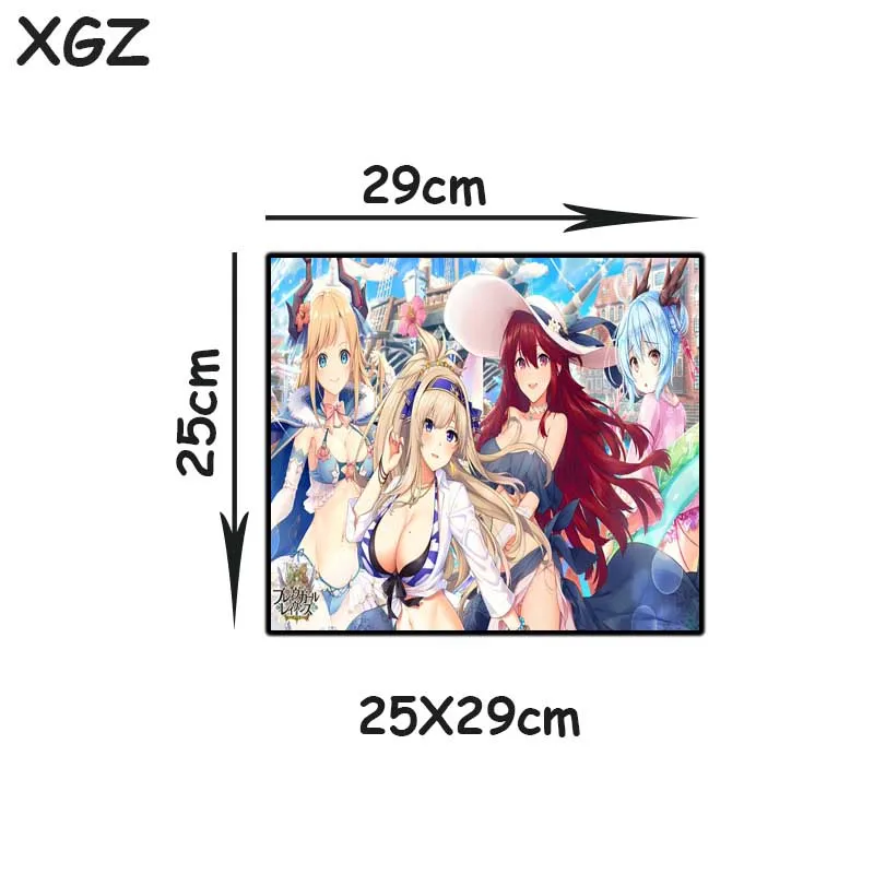 

XGZ anime mouse pad Sexy Girl Game Mouse Pad Black lock edge computer custom table mat speed rubber anti slip, suitable for lol