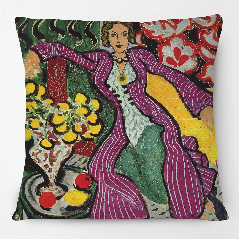 Henri Matisse Colour Paintings Art Cushion Covers Harmony in Red Decorative Sofa Throw Pillow Case | Дом и сад