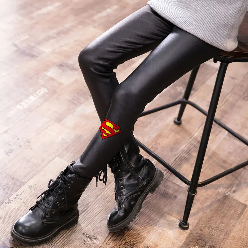 N Warm Pants Girls Искусственная Кожа Детская теплая Зимние леггинсы для девочек плотные штаны для детей ясельного возраста штаны Рождество Детские плотные леггинсы для девочек для маленьких девочек одежда для детей - Цвет: N Warm Pants Girls