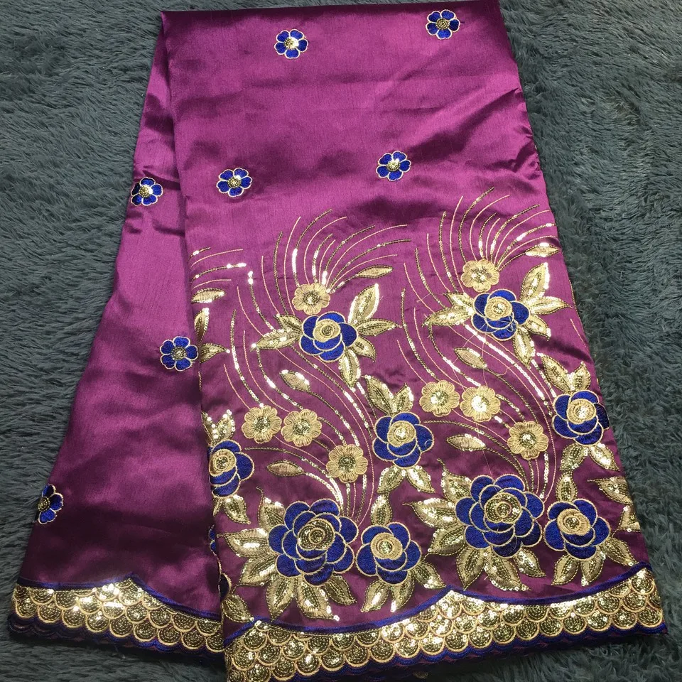 Многоцветная африканская Джордж кружевная ткань с блестками кружева