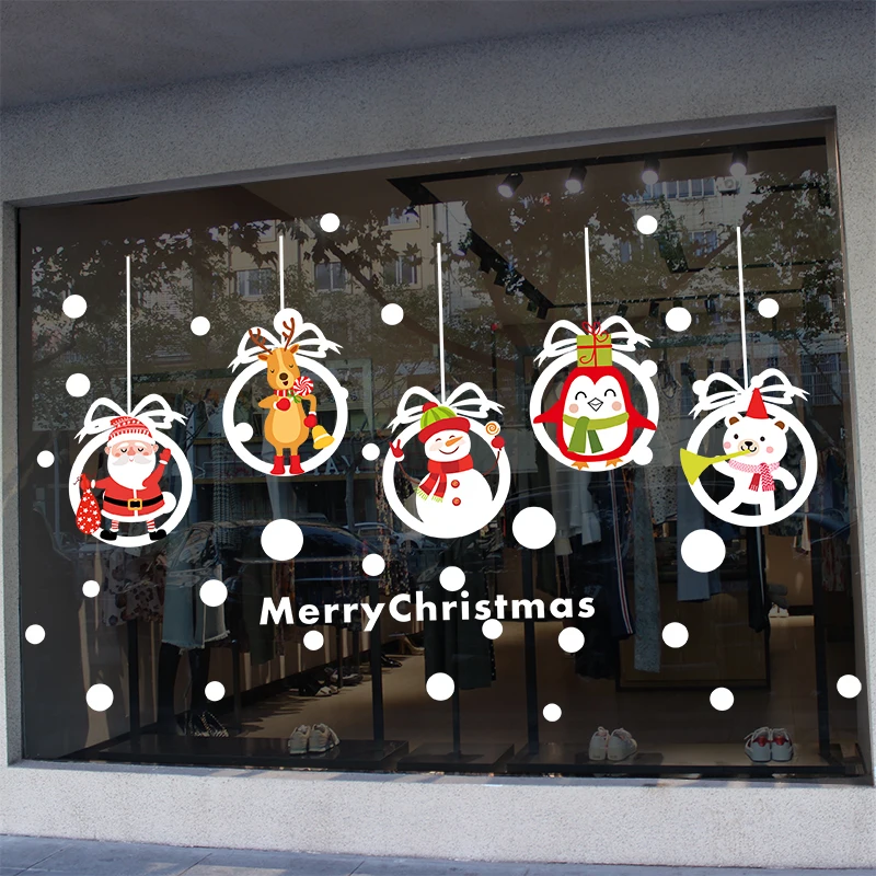 Рождество статический стикер стекло цветок статического никаких следов Mall
