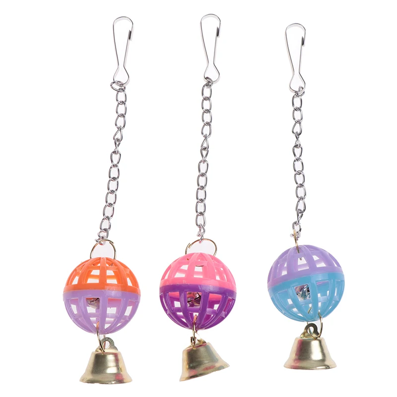 

New Cute Parrot Toys Pet Bird Parakeet Climb Bite Chew With Hanging Swing Bell Ball Bird Toy Pet Supplies For Parakeet Cockati