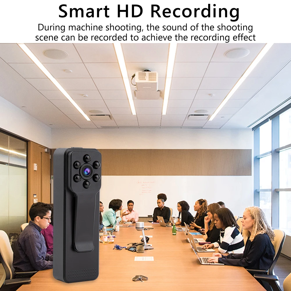 Мини-видеокамеры HD 1080P с задней клипсой для конференций встреч работы диктофон