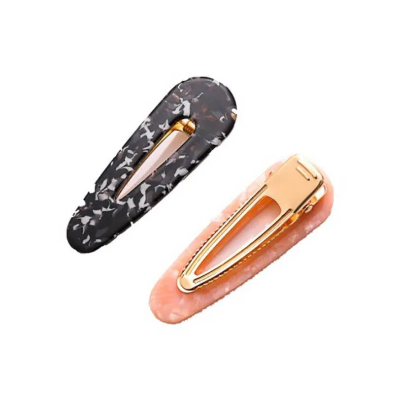 

Q Women Hair Clips Acrylic Hollow Waterdrop Rectangle Hair Clips Barrette Geometric Korea Hairpins Hairgrips Hair Accessories