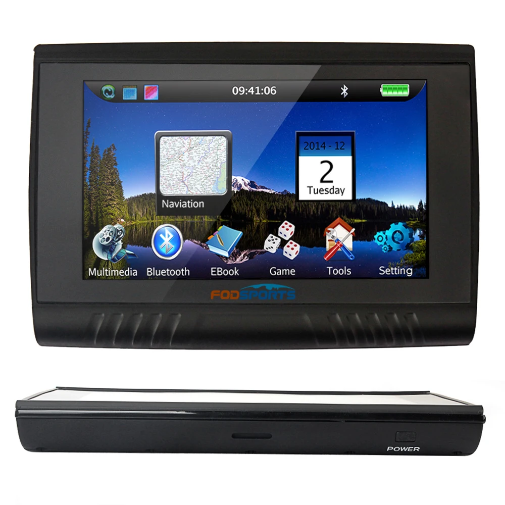 

Fodsports 5 Inch Motorcycle Navigation Bluetooth Motorbike GPS Navigator IPX5 Waterproof 256MB RAM 8GB Flash Free Install Maps