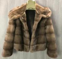 2021 winter new natural mink coat ladies hats real natural mink coat warm waist long sleeves color support custom