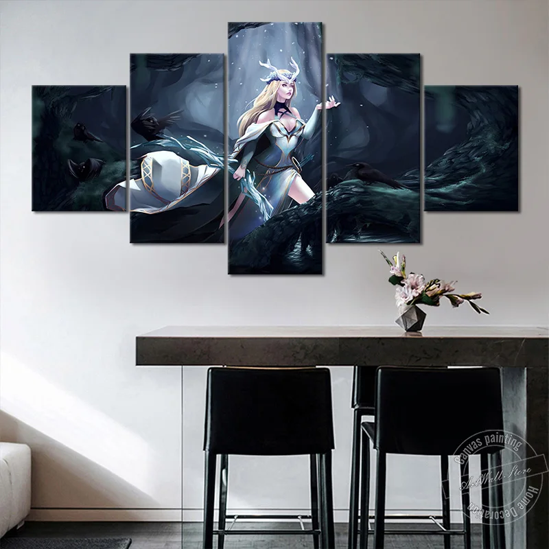 

No frame LOL game poster League of legends game figure Ashe canvas art wall picture for living room & playroom decor nice gift