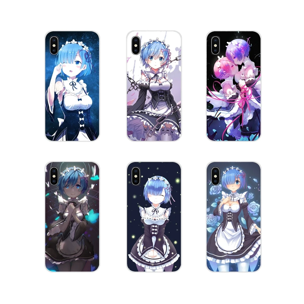 Для Apple iPhone X XR XS 11Pro MAX 4S 5C SE 6S 7 8 Plus ipod touch 5 6 Аниме ReZERO Ram Rem аксессуары чехлы для