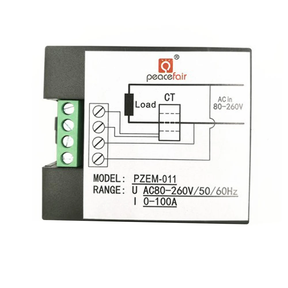 AC 80 260V 100A цифровая панель дисплея Вольтметр Амперметр Мощность датчик