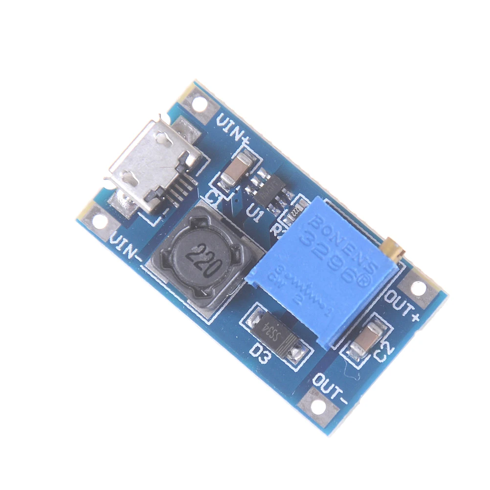 Высокое качество DC-DC USB 2 ~ 24V до 5 28V 2A повышающий Регулируемый регулятор мощности |