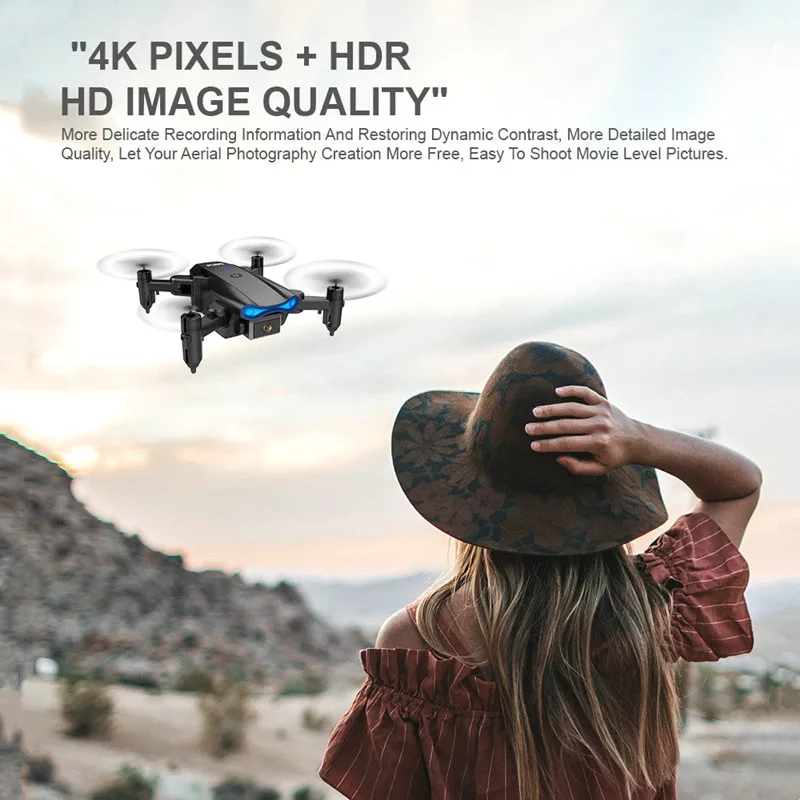 Мини-Квадрокоптер с дистанционным управлением Wi-Fi FPV двойная камера 4K HD 150 м |