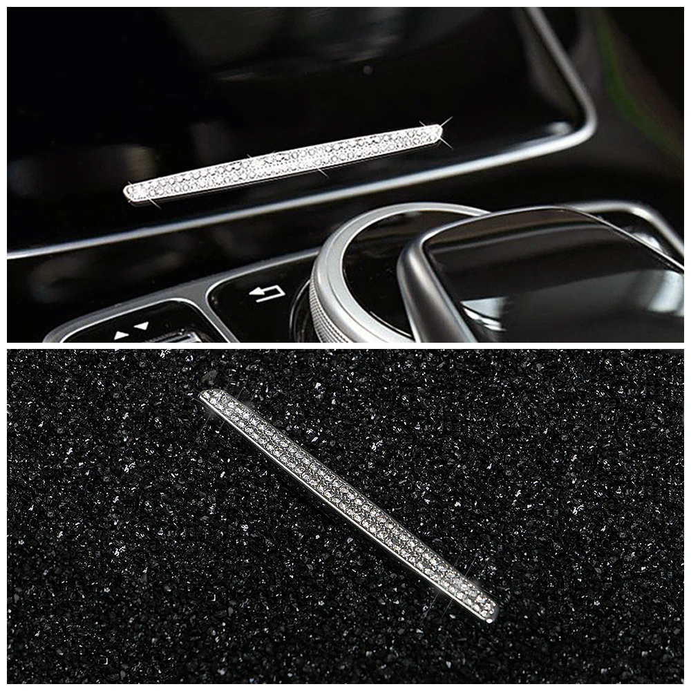 

For Mercedes Benz E W213 E200 E220 E250 Central Console Water Cup Holder Cover Button Switch Trim Crystal Diamond Decal