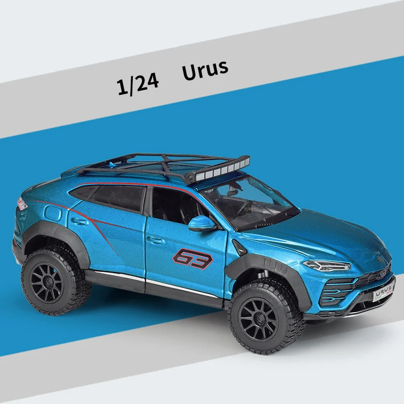 

1:24 Bison URUS SUV Modified Car Alloy Racing Convertible Alloy Car Model Simulation Car Decoration Collection Gift Toy