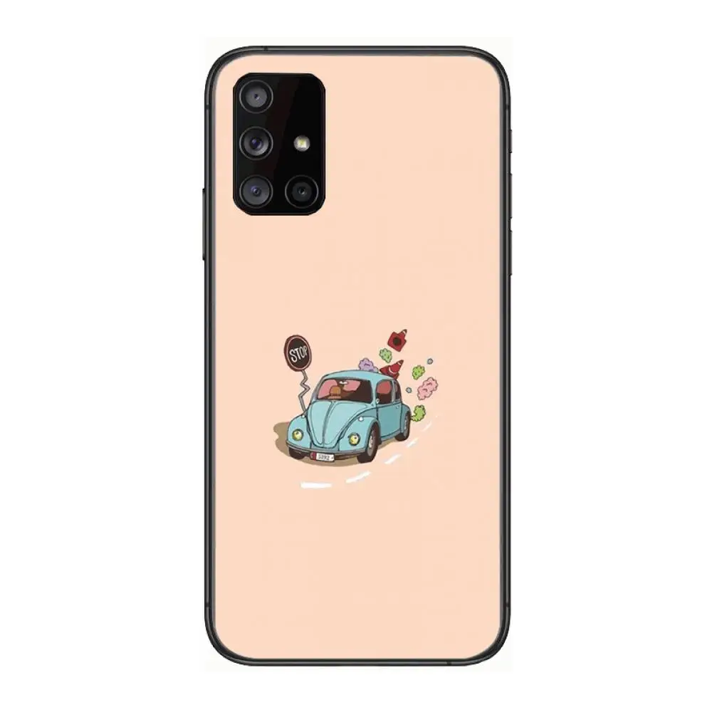 

Gourmet cartoon beautiful Phone Case Hull For Samsung Galaxy A 90 50 51 20 71 70 40 30 10 80 E 5G S Black Shell Art Cell Cover