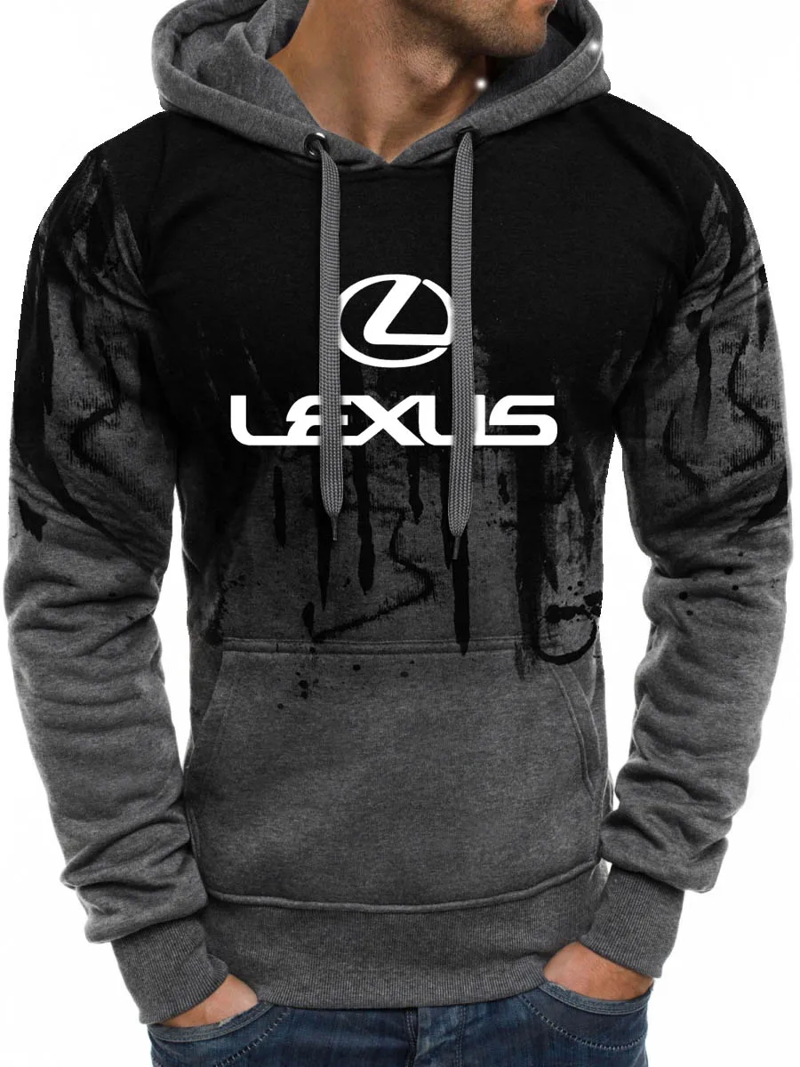 

Hoodies Men Lexus Car Logo Print Sweatshirt Spring Autumn Gradient Men Hoodie hip hop harajuku Casual Hoody tracksuit